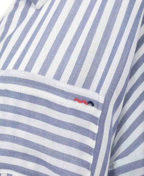 Chemise Rayée Manches Courtes Femme -Vetements Simples Magasin prod 7099 chemise chemisier mc raye elioty 666x812 fc7ea0111e0b