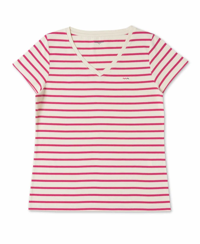 Marinière éco Conçue Femme Manches Courtes Rose/blanc 3 Marinière éco Conçue Femme Manches Courtes Rose/blanc