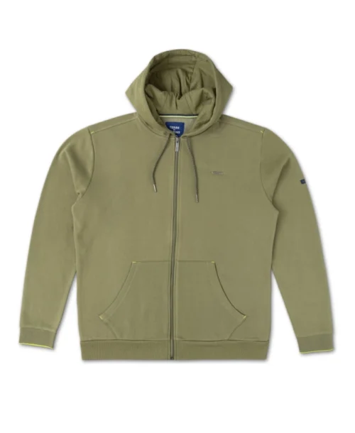 Gilet En Molleton Homme Vert Olive