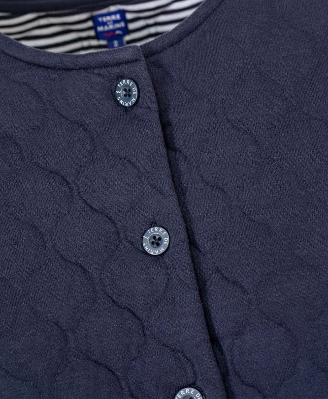 Veste Tubique Bleu Marine Femme 6 Veste Tubique Bleu Marine Femme – Image 4