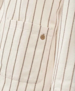 Veste Blazer Rayé Femme -Vetements Simples Magasin prod 7639 veste ml fond grege raye indigo fevest 666x812 fc7ea0111e0b