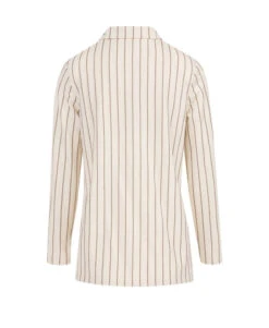 Veste Blazer Rayé Femme -Vetements Simples Magasin prod 7640 veste ml fond grege raye indigo fevest 666x812 fc7ea0111e0b