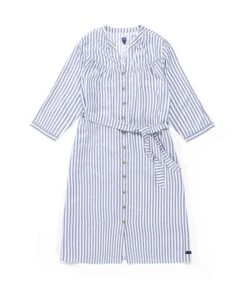 Robe Rayée Manches 3/4 Femme 7 Robe Rayée Manches 3/4 Femme -Vetements Simples Magasin prod 7647 robe ml raye blanc bleu pamcony 666x812 fc7ea0111e0b