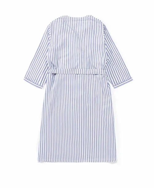 Robe Rayée Manches 3/4 Femme -Vetements Simples Magasin prod 7648 robe ml raye blanc bleu pamcony 666x812 fc7ea0111e0b