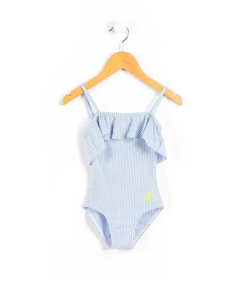 Maillot De Bain Rayé 1 Pièce Fille