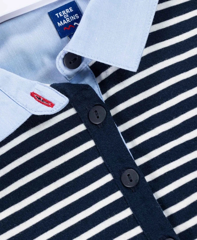 Polo Manches 3/4 Effet 2 En 1 Femme 5 Polo Manches 3/4 Effet 2 En 1 Femme – Image 3