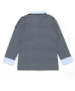 Polo Manches 3/4 Effet 2 En 1 Femme 9 Polo Manches 3/4 Effet 2 En 1 Femme -Vetements Simples Magasin prod 7669 polo m3 4 fond indigo raye blanc anita 666x812 fc7ea0111e0b