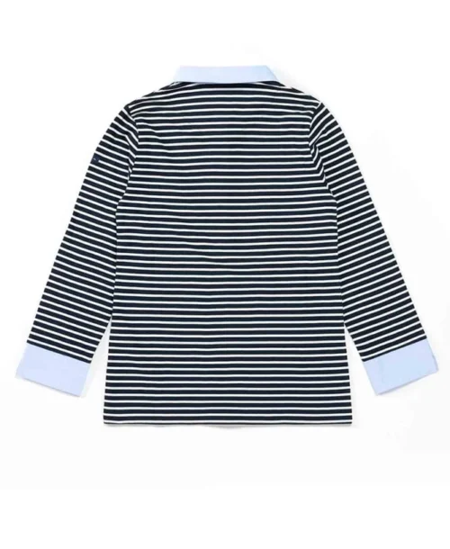 Polo Manches 3/4 Effet 2 En 1 Femme 9 Polo Manches 3/4 Effet 2 En 1 Femme -Vetements Simples Magasin prod 7669 polo m3 4 fond indigo raye blanc anita 666x812 fc7ea0111e0b