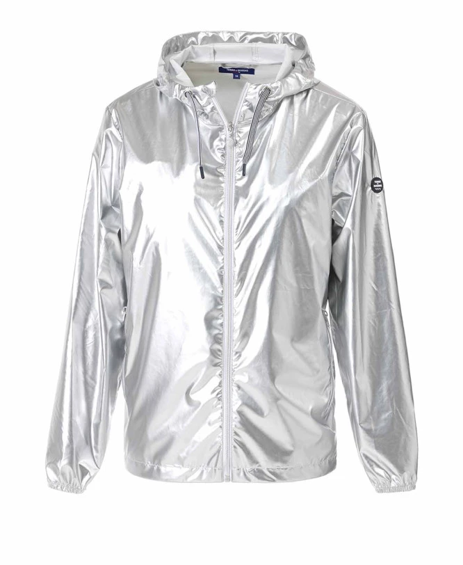 Coupe Vent Gris Argent Femme 4 Coupe Vent Gris Argent Femme – Image 2