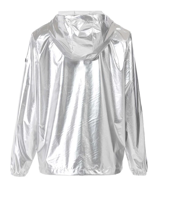 Coupe Vent Gris Argent Femme 5 Coupe Vent Gris Argent Femme – Image 3