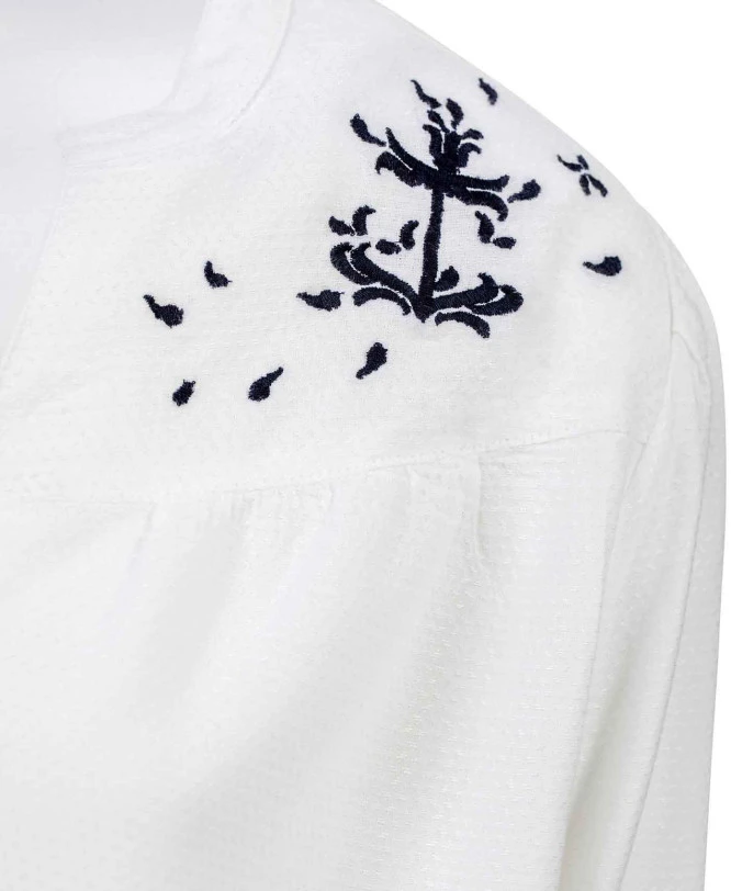 Chemise Blanche Femme Avec Broderie 5 Chemise Blanche Femme Avec Broderie – Image 3