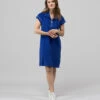 Robe éponge Bleu Femme -Vetements Simples Magasin prod 7770 robe mc bleu outremer chine podie 666x812 fc7ea0111e0b
