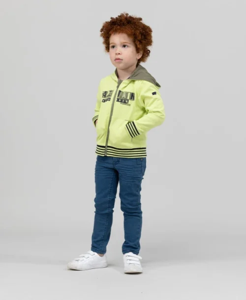 Veste à Capuche Vert Citron Garçon