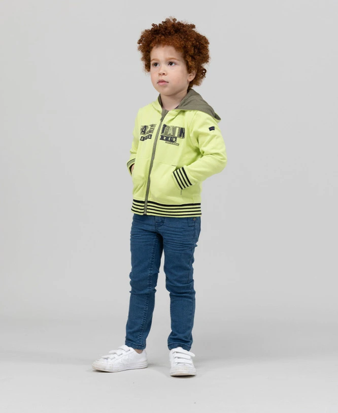 Veste à Capuche Vert Citron Garçon 3 Veste à Capuche Vert Citron Garçon