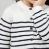 Gilet Rayé Blanc Et Bleu Marine Fille -Vetements Simples Magasin prod 7796 cardigan tricot fond naturel raye indigo iseo 666x812 fc7ea0111e0b