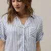 Chemise Rayée Manches Courtes Femme -Vetements Simples Magasin prod 7815 chemise chemisier mc raye elioty 666x812 fc7ea0111e0b