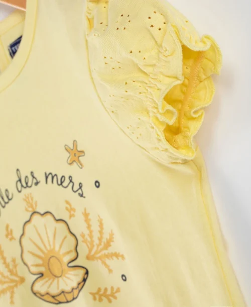 T-shirt Jaune Avec Imprimé Fille -Vetements Simples Magasin prod 7822 tee shirt mc jaune blanchi adove 666x812 fc7ea0111e0b