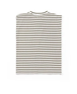 Débardeur Femme Rayé Kaki Avec Boutons Dorés -Vetements Simples Magasin prod 7891 tee shirt mc fond grege raye kaki taura 666x812 fc7ea0111e0b