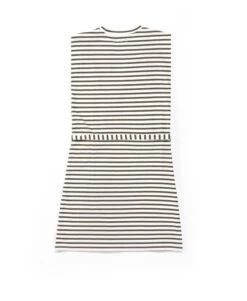 Robe Marinière été Kaki Femme -Vetements Simples Magasin prod 7902 robe mc fond grege raye kaki ronron 666x812 fc7ea0111e0b