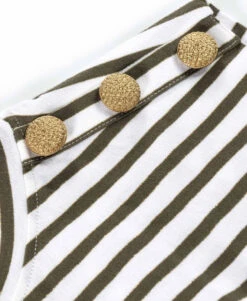 Robe Marinière été Kaki Femme -Vetements Simples Magasin prod 7903 robe mc fond grege raye kaki ronron 666x812 fc7ea0111e0b