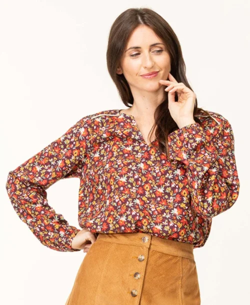 Blouse Imprimé Rose Femme