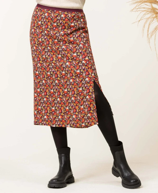 Jupe Mi-longue Imprimé Rose Femme 3 Jupe Mi-longue Imprimé Rose Femme