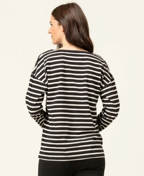 T-shirt Rayé Noir Femme Manches Longues Col V 12 T-shirt Rayé Noir Femme Manches Longues Col V -Vetements Simples Magasin prod 7991 tee shirt ml fond noir raye naturel tsuki 666x812 fc7ea0111e0b