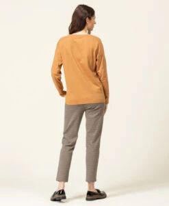 T-shirt Camel Femme Manches Longues Col V -Vetements Simples Magasin prod 8014 tee shirt ml camel triol 666x812 fc7ea0111e0b