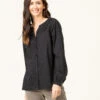 Chemise Noire Plumetis Femme -Vetements Simples Magasin prod 8025 chemise chemisier ml noir cadrat 666x812 fc7ea0111e0b