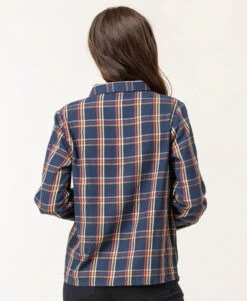 Chemise à Carreaux Femme -Vetements Simples Magasin prod 8067 chemise chemisier ml carreaux indigo celosie 666x812 fc7ea0111e0b