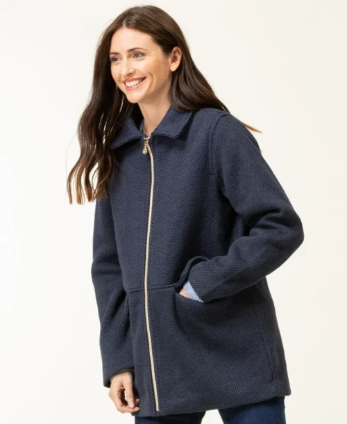 Manteau Bleu Marine Femme