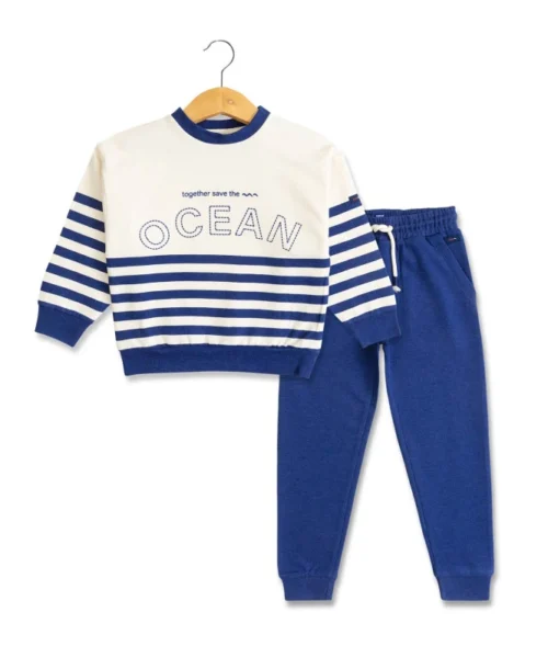 Ensemble Jogging Bleu Enfant Pull + Pantalon