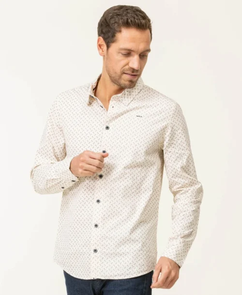 Chemise Imprimé Grège Homme