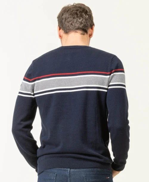 Pull Bleu Marine Homme Col Rond -Vetements Simples Magasin prod 8121 pull indigo kanen 666x812 fc7ea0111e0b
