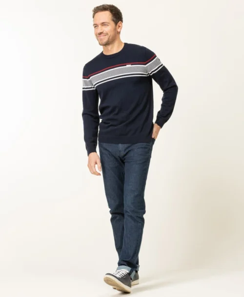 Pull Bleu Marine Homme Col Rond -Vetements Simples Magasin prod 8123 pull indigo kanen 666x812 fc7ea0111e0b