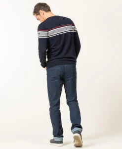 Pull Bleu Marine Homme Col Rond -Vetements Simples Magasin prod 8124 pull indigo kanen 666x812 fc7ea0111e0b