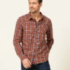 Chemise Rouille à Carreaux Homme -Vetements Simples Magasin prod 8179 chemise chemisier ml carreaux rouille caromu 666x812 fc7ea0111e0b