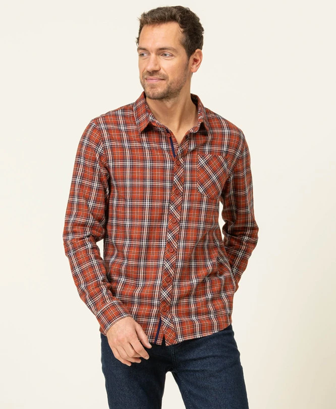 Chemise Rouille à Carreaux Homme 3 Chemise Rouille à Carreaux Homme