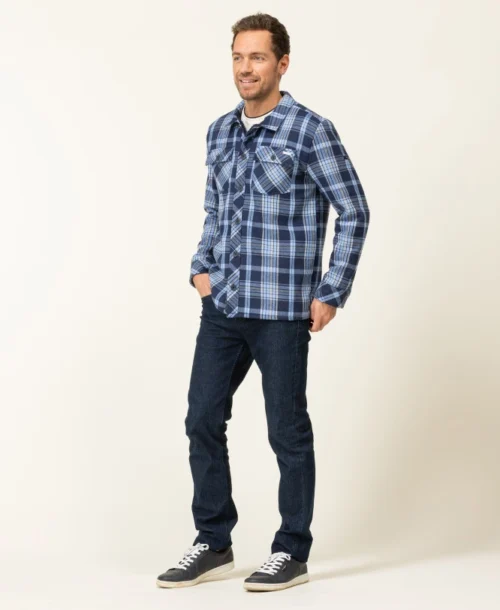 Veste Surchemise à Carreaux Homme -Vetements Simples Magasin prod 8238 veste ml carreaux bleu jarrot 666x812 fc7ea0111e0b