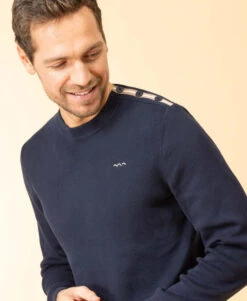 Pull Col Rond Bleu Marine Homme -Vetements Simples Magasin prod 8242 pull indigo kafull 666x812 fc7ea0111e0b