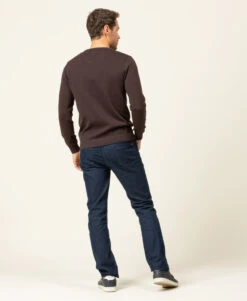 Pull Marron Homme Col V -Vetements Simples Magasin prod 8261 pull chocolat kariba 666x812 fc7ea0111e0b