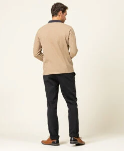 Polo Manches Longues Beige Homme -Vetements Simples Magasin prod 8267 polo ml sable orai 666x812 fc7ea0111e0b