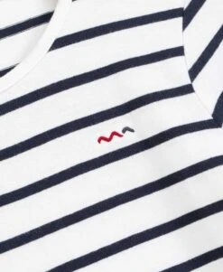 Marinière Authentique Enfant -Vetements Simples Magasin prod 8270 mariniere ml fond blanc raye indigo ecofil 666x812 fc7ea0111e0b