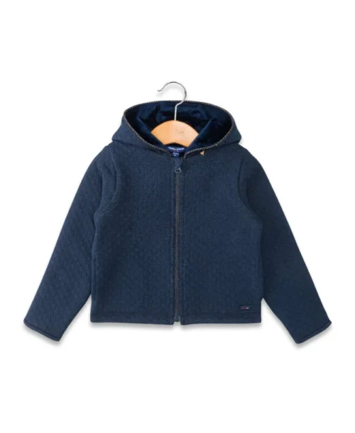Veste Bleu Marine à Capuche En Molleton Fille