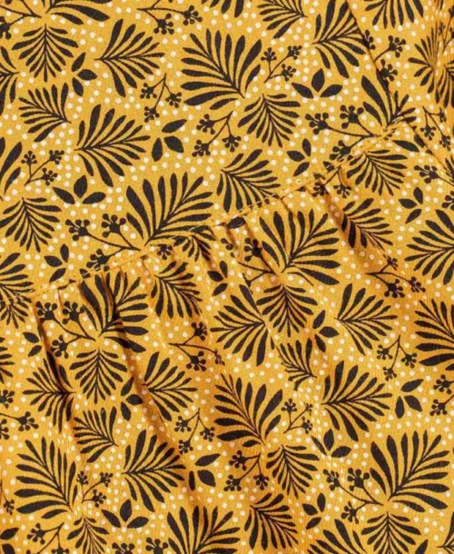 Robe Jaune Fille Manches Longues -Vetements Simples Magasin prod 8303 robe ml imprime jaune ocre raviso 666x812 fc7ea0111e0b