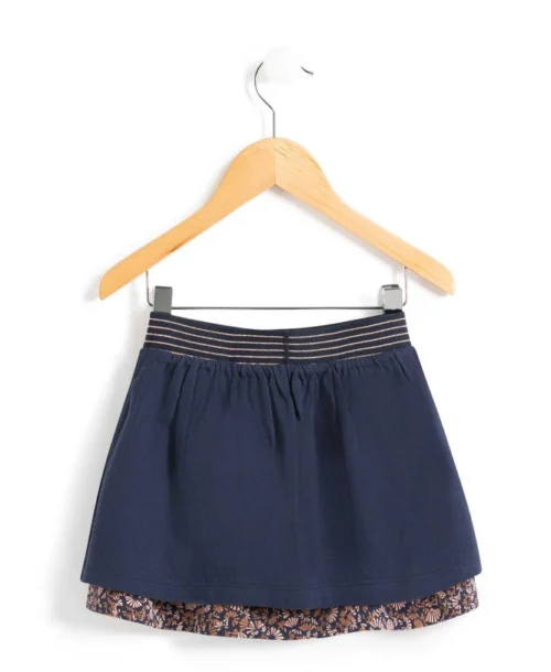 Jupe Courte Fille Réversible -Vetements Simples Magasin prod 8323 jupe courte imprime indigo jelov 666x812 fc7ea0111e0b