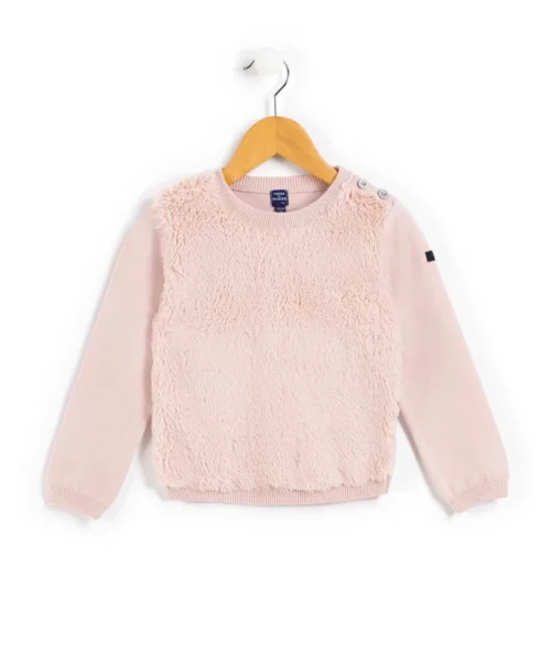 Pull Sherpa Rose Fille