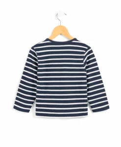 Marinière Garçon éco-conçue Fond Bleu Marine Rayé Blanc -Vetements Simples Magasin prod 8349 mariniere ml fond indigo raye blanc ecogal 666x812 fc7ea0111e0b