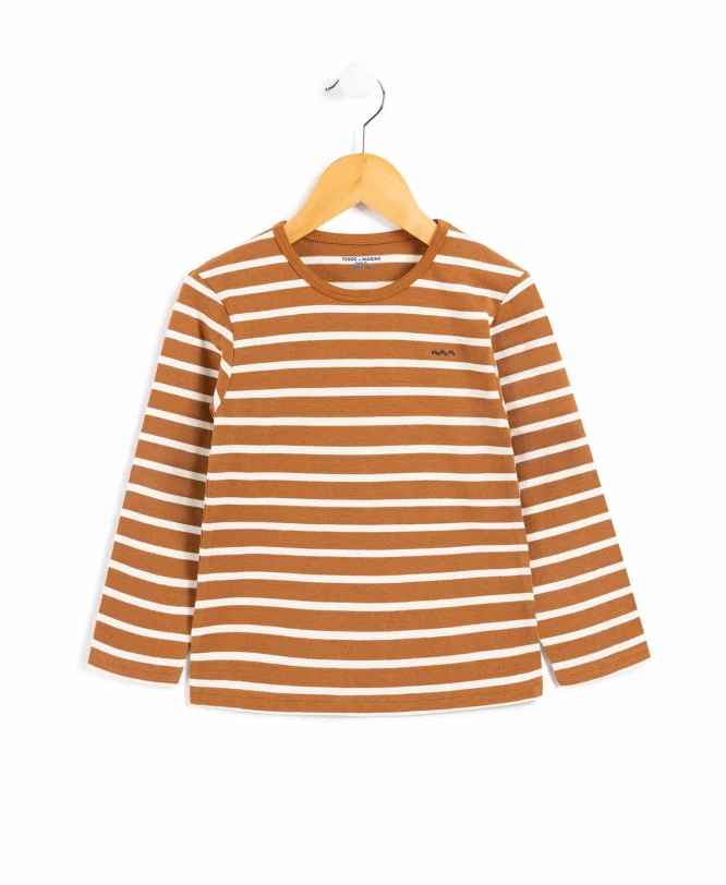 Marinière Garçon éco-conçue Camel /grège 3 Marinière Garçon éco-conçue Camel /grège