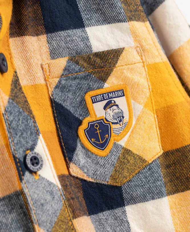 Chemise Jaune à Carreaux Garçon 5 Chemise Jaune à Carreaux Garçon – Image 3